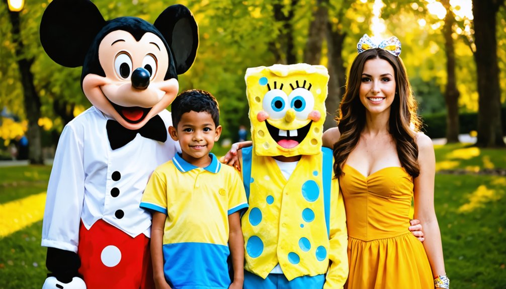 iconic colorful group costumes