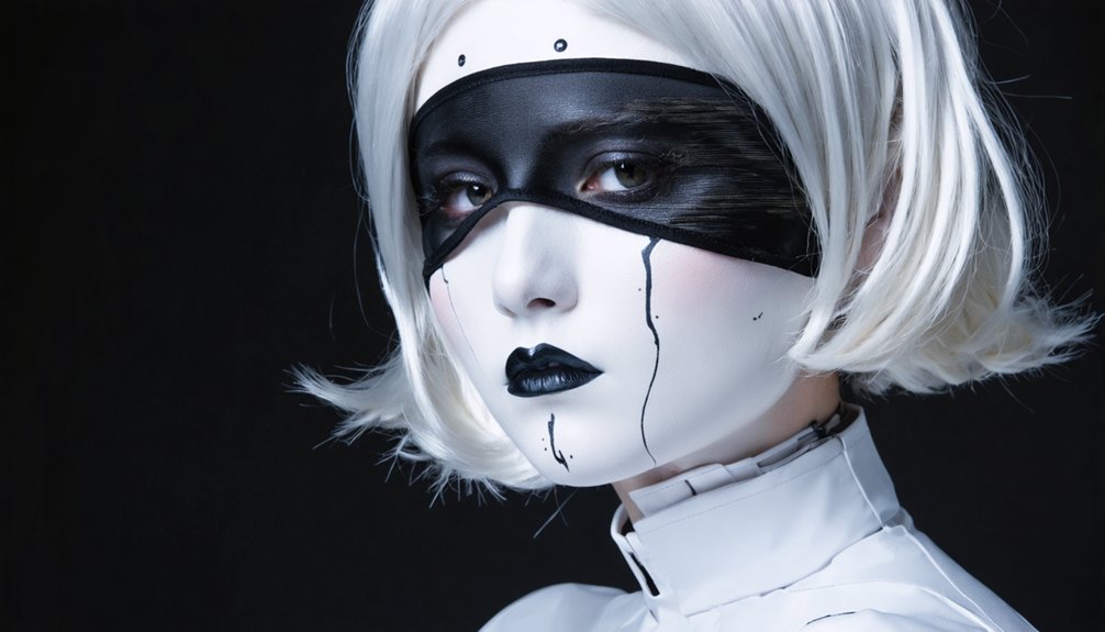 porcelain skin sharp eyeliner