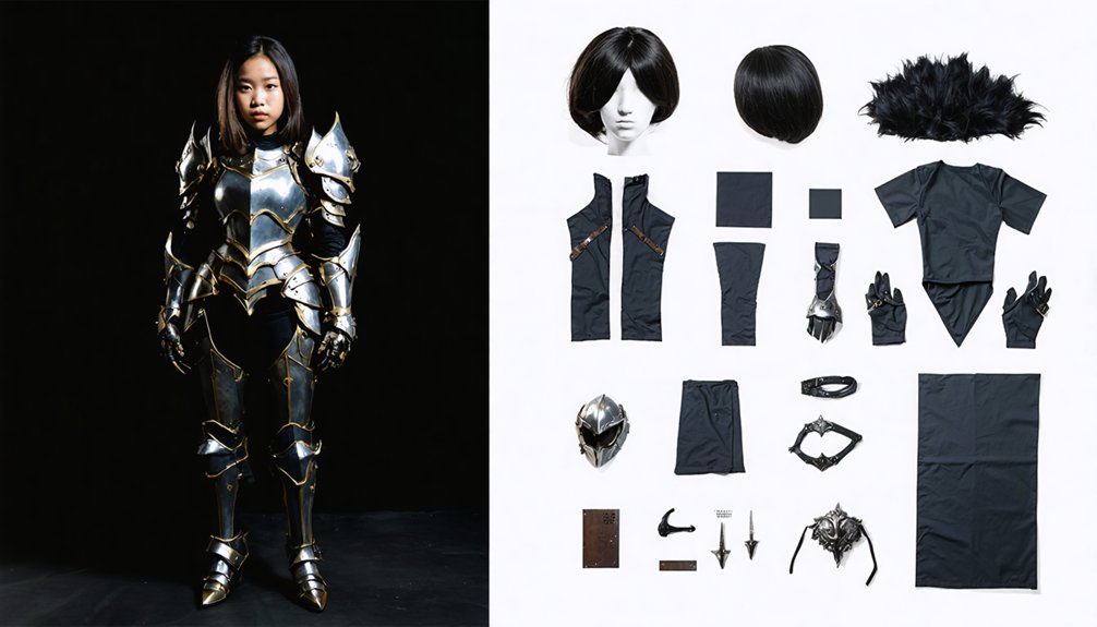 precise costume and makeup