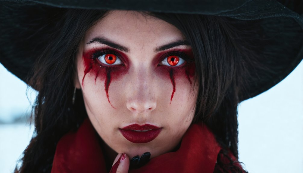 red contact lenses for cosplay