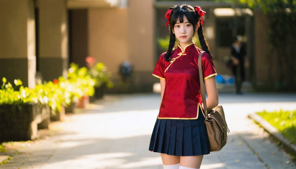 school outfit with accessories