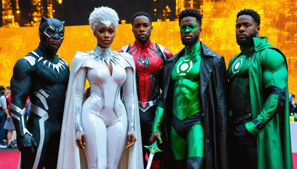 top black comic cosplays