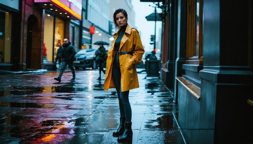 wear bold yellow raincoat