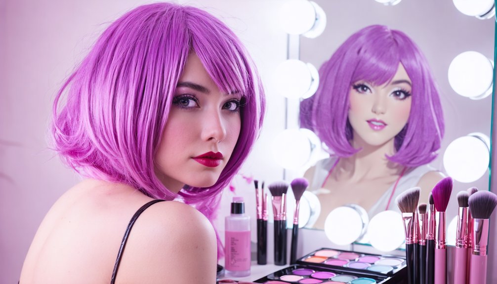 wig styling and makeup